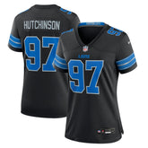 Women's Detroit Lions Aidan Hutchinson Black 2nd Alternate Game Jersey