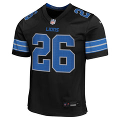 Youth Detroit Lions Jahmyr Gibbs Black Alternate Player Game Jersey