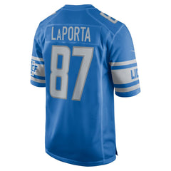 Men's Detroit Lions Sam LaPorta Blue Team Game Jersey