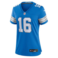 Women's Detroit Lions Jared Goff Blue Game Jersey