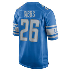 Men's Detroit Lions Jahmyr Gibbs Blue 2023 NFL Draft First Round Pick Game Jersey