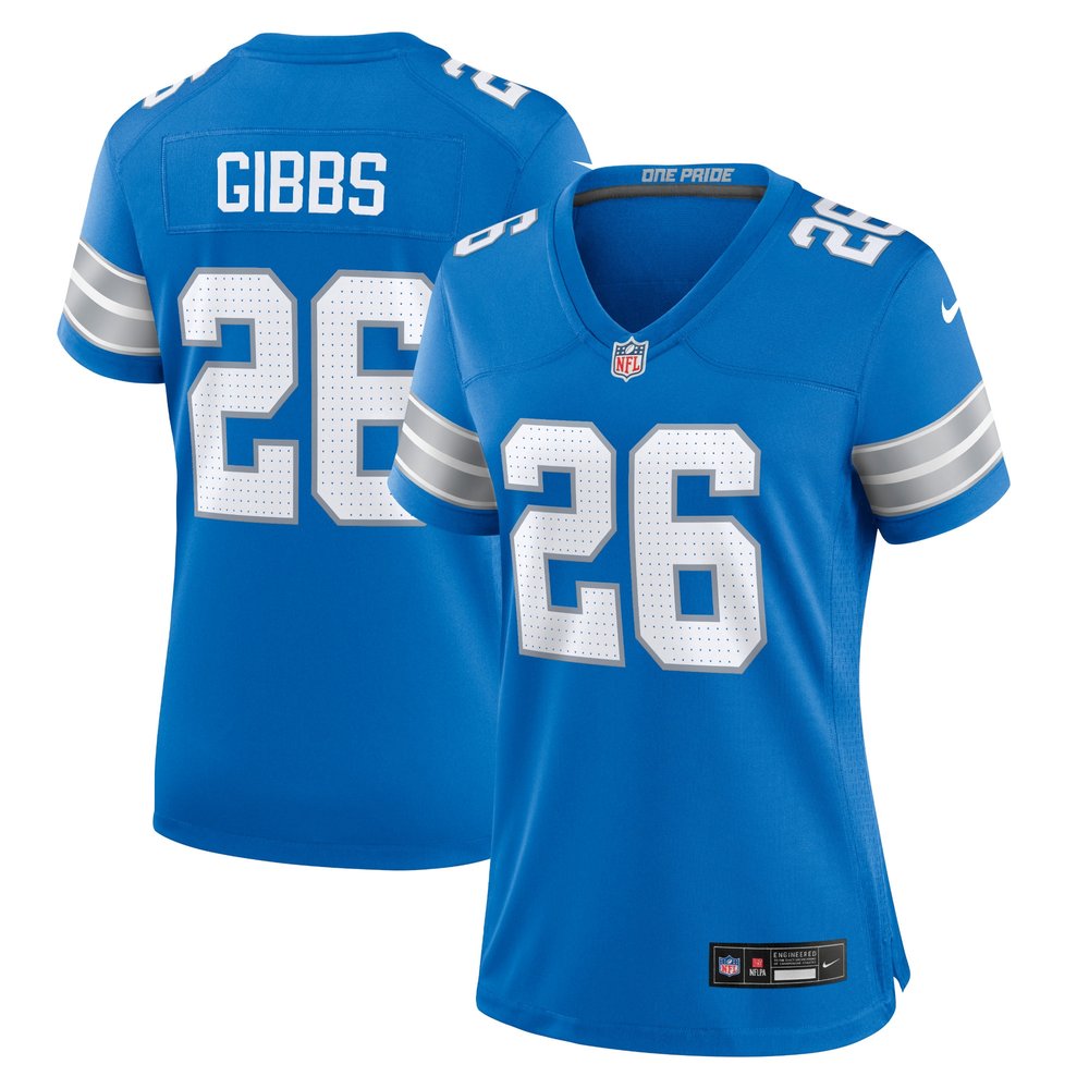 Women's Detroit Lions Jahmyr Gibbs Blue Game Jersey