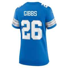Women's Detroit Lions Jahmyr Gibbs Blue Game Jersey