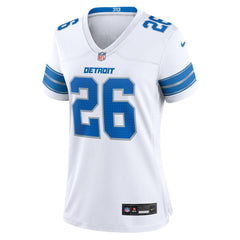 Women's Detroit Lions Jahmyr Gibbs White Game Jersey