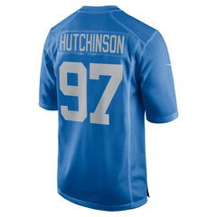 Men's Detroit Lions Aidan Hutchinson Blue Player Game Jersey