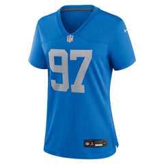 Women's Detroit Lions Aidan Hutchinson Blue Alternate Game Jersey