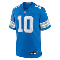 Men's Detroit Lions Tre Quan Smith Blue Game Jersey