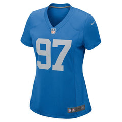 Women's Detroit Lions Aidan Hutchinson Blue Player Jersey