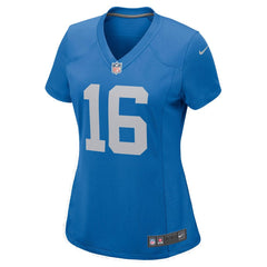 Women's Detroit Lions Jared Goff Blue Game Player Jersey