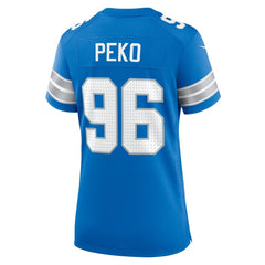 Women's Detroit Lions Kyle Peko Blue Game Jersey