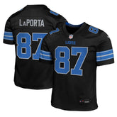 Youth Detroit Lions Sam LaPorta Black Alternate Player Game Jersey