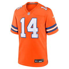 Men's Denver Broncos Courtland Sutton Orange Mile High Collection 1977 Throwback Player Game Jersey
