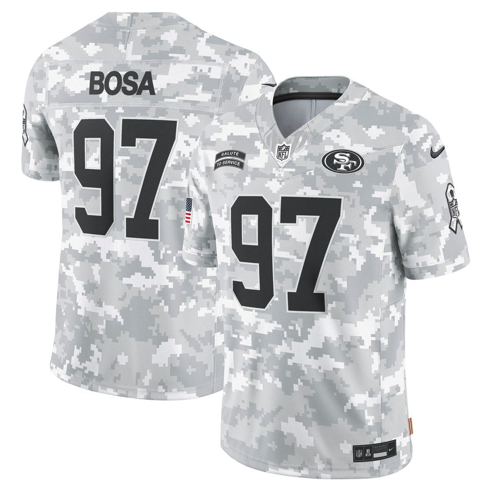 Men's San Francisco 49ers Nick Bosa Arctic Camo 2024 Salute to Service Limited Jersey