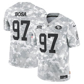 Men's San Francisco 49ers Nick Bosa Arctic Camo 2024 Salute to Service Limited Jersey