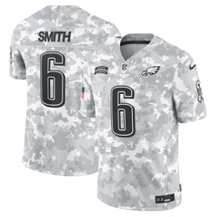 Men's Philadelphia Eagles DeVonta Smith Arctic Camo 2024 Salute to Service Limited Jersey