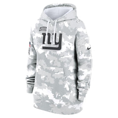 Women's New York Giants Arctic Camo 2024 Salute To Service Club Fleece Pullover Hoodie