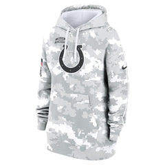 Women's Indianapolis Colts Arctic Camo 2024 Salute To Service Club Fleece Pullover Hoodie