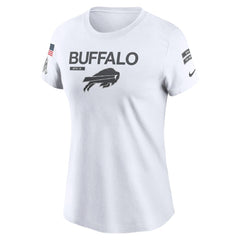 Women's Buffalo Bills White 2024 Salute To Service Legend Performance T-Shirt