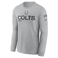 Men's Indianapolis Colts Gray 2024 Salute To Service Long Sleeve T-Shirt