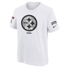 Youth Pittsburgh Steelers White 2024 Salute To Service T-Shirt