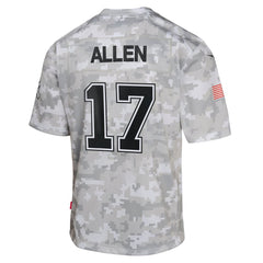 Youth Buffalo Bills Josh Allen Arctic Camo 2024 Salute to Service Game Jersey