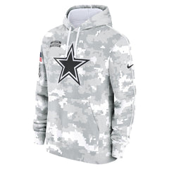 Men's Dallas Cowboys Arctic Camo 2024 Salute to Service Club Fleece Pullover Hoodie