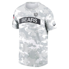 Men's Chicago Bears Arctic Camo 2024 Salute To Service Performance T-Shirt