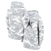 Women's Dallas Cowboys Arctic Camo 2024 Salute To Service Club Fleece Pullover Hoodie