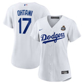 Women's Los Angeles Dodgers Shohei Ohtani White 2024 World Series Home Home Replica Jersey