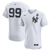 Men's New York Yankees Aaron Judge White 2024 World Series Home Elite Player Jersey