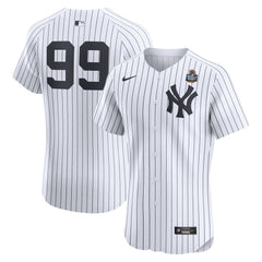 Men's New York Yankees Aaron Judge White 2024 World Series Home Elite Player Jersey