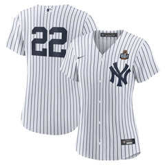 Women's New York Yankees Juan Soto White 2024 World Series Home Replica Player Jersey