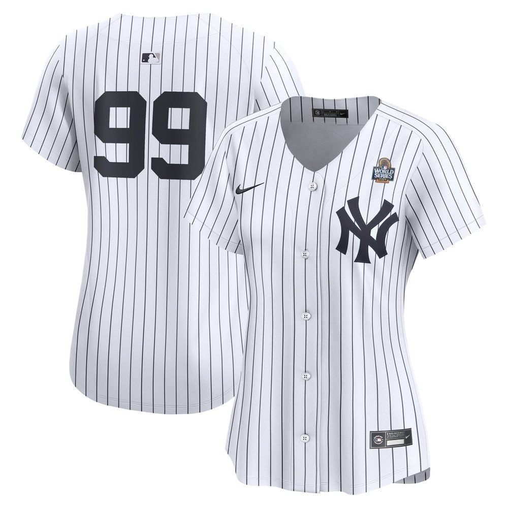 Women's New York Yankees Aaron Judge White 2024 World Series Home Limited Player Jersey
