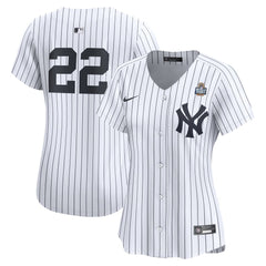 Women's New York Yankees Juan Soto White 2024 World Series Home Limited Player Jersey