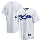 Men's Los Angeles Dodgers White 2024 World Series Champions Home Replica Jersey