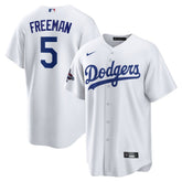 Men's Los Angeles Dodgers Freddie Freeman White 2024 World Series Champions Home Replica Player Jersey