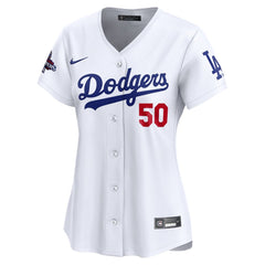 Women's Los Angeles Dodgers Mookie Betts White 2024 World Series Champions Home Limited Player Jersey