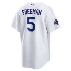 Men's Los Angeles Dodgers Freddie Freeman White 2024 World Series Champions Big &Tall Replica Player Jersey