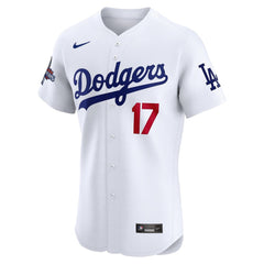 Men's Los Angeles Dodgers Shohei Ohtani White 2024 World Series Champions Home Elite Player Jersey
