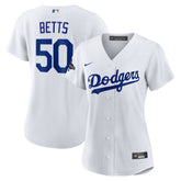 Women's Los Angeles Dodgers Mookie Betts White 2024 World Series Champions Home Replica Player Jersey