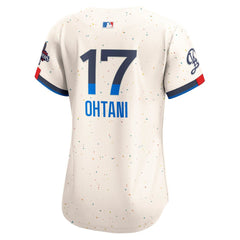 Women's Los Angeles Dodgers Shohei Ohtani Cream 2024 World Series Champions City Connect Limited Player Jersey