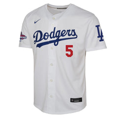 Youth Los Angeles Dodgers Freddie Freeman White 2024 World Series Champions Limited Player Jersey
