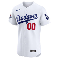 Men's Los Angeles Dodgers White 2024 World Series Champions Home Elite Custom Jersey