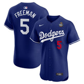 Men's Los Angeles Dodgers Freddie Freeman Royal 2024 World Series Alternate Elite Player Jersey