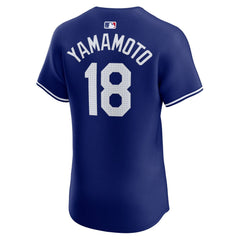 Men's Los Angeles Dodgers Yoshinobu Yamamoto Royal 2024 World Series Alternate Elite Player Jersey
