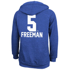 Women's Los Angeles Dodgers Freddie Freeman Threads Royal 2024 World Series Champions Hoodie