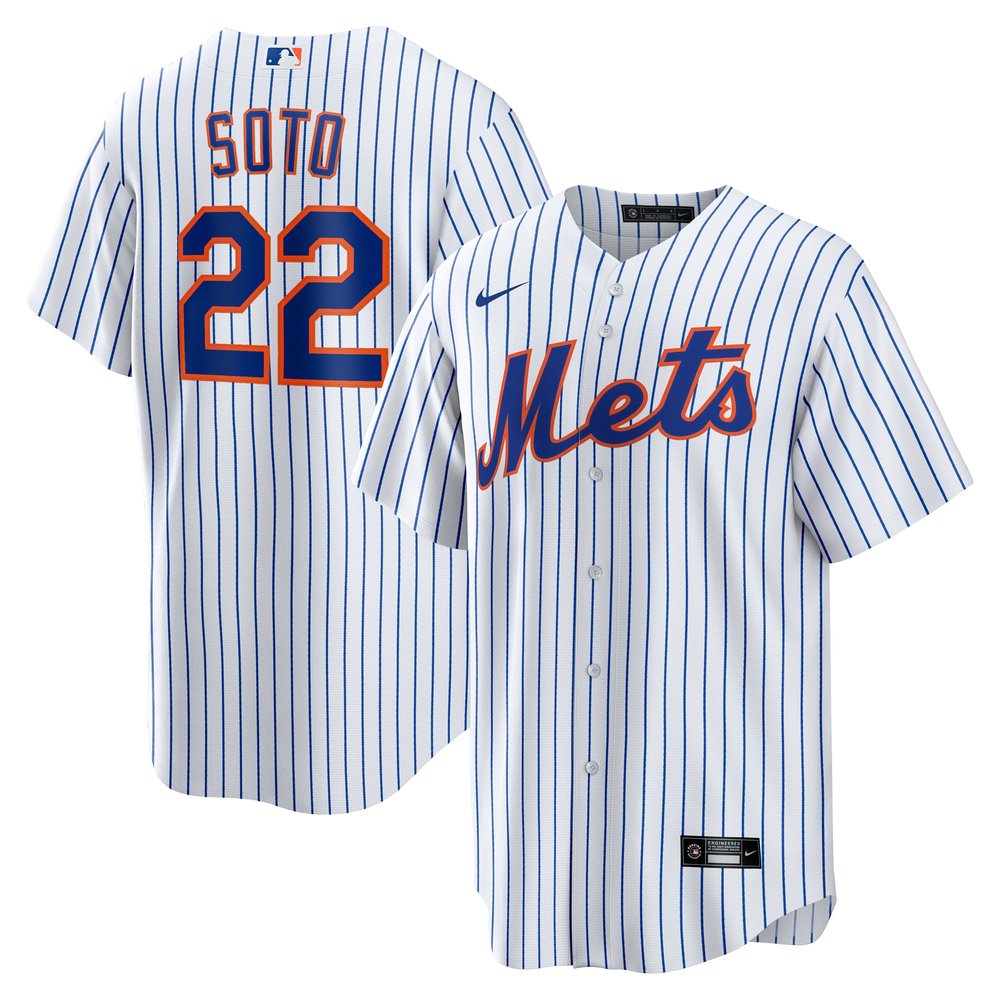 Men's New York Mets White Home Replica Player Jersey