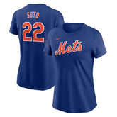 Women's New York Mets Juan Soto Royal Fuse Name & Number T-Shirt