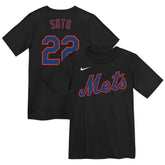 Youth New York Mets Juan Soto Black Name & Number T-Shirt