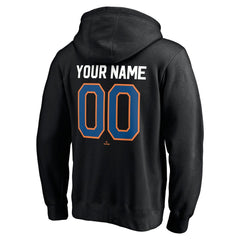 Men's New York Mets Black Cooperstown Winning Streak Alternate Custom Name & Number Pullover Hoodie